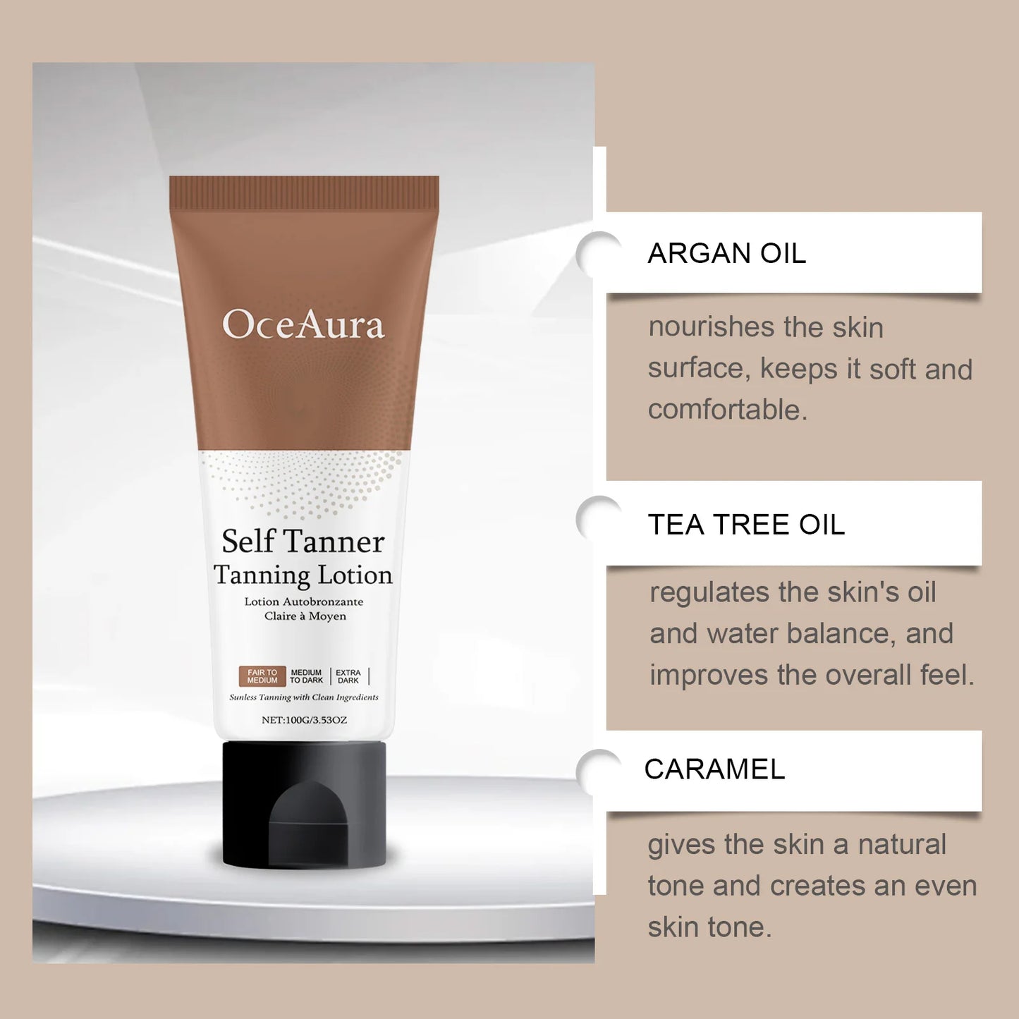 Self Tanning Cream, Moisturizing Bronzing Body Lotion