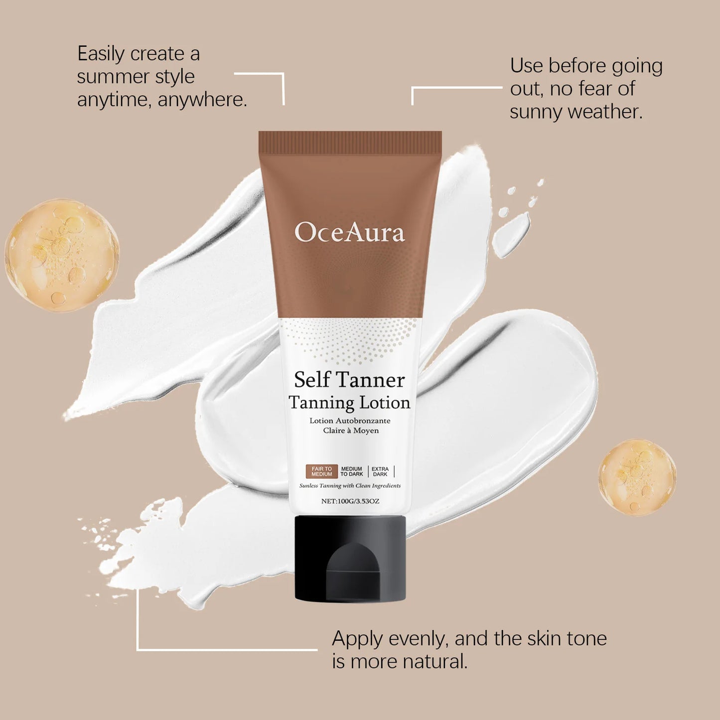 Self Tanning Cream, Moisturizing Bronzing Body Lotion